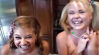 Amateur teen lesbians Little Summer and Teen Topanga licking pussy